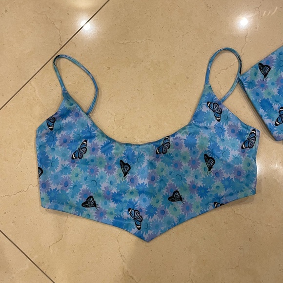 TIGER MIST | Blue Butterfly Bikini With Two Different Tops - Picture 5 of 7